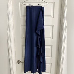 Lilly Pulitzer wrap navy silk skirt - size 00